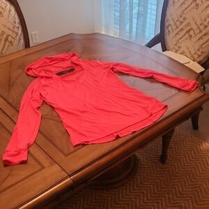 Women's Red Long Sleeve Top